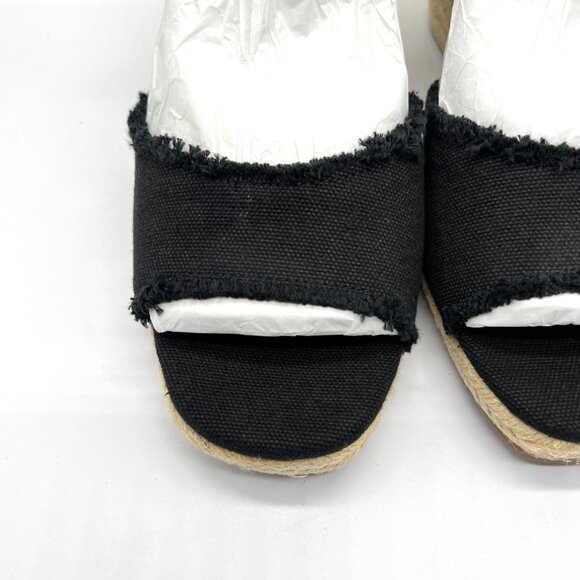 Lucky Brand Womens Size 9.5 Mindra Black‎ Espadrilles Wedges Sandals Shoes - Picture 4 of 14